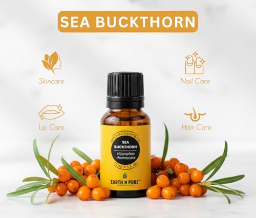 Image of Earth N Pure Sea Buckthorn Oil - 100% Pure & Natural for Radiant Skin & Nourished Hair - Antioxidant-Rich Facial Oil | 15ml