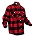 Rothco Buffalo Plaid Flannel Shirt - Rugged Comfortable and Warm Outdoor Shirt Jacket (US, Alpha, X-Large, Regular, Regular, Red Plaid)