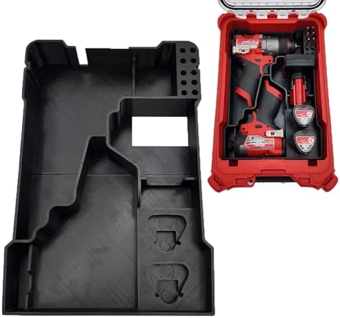 Tidy Tool Liner for M12 Fuel Drill Driver Impact and Milwaukee Packout Compact Tool Box organizer
