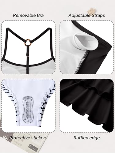 Image of UIQUR Girls Swimsuit Two Pieces Tankini Set Bikini Bathing Suits 7-16Y
