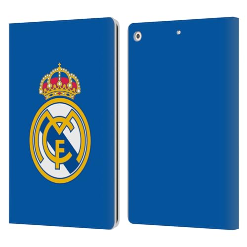 Coque iPad 10.2 Real Madrid CF étui portefeuille cuir bleu 2021