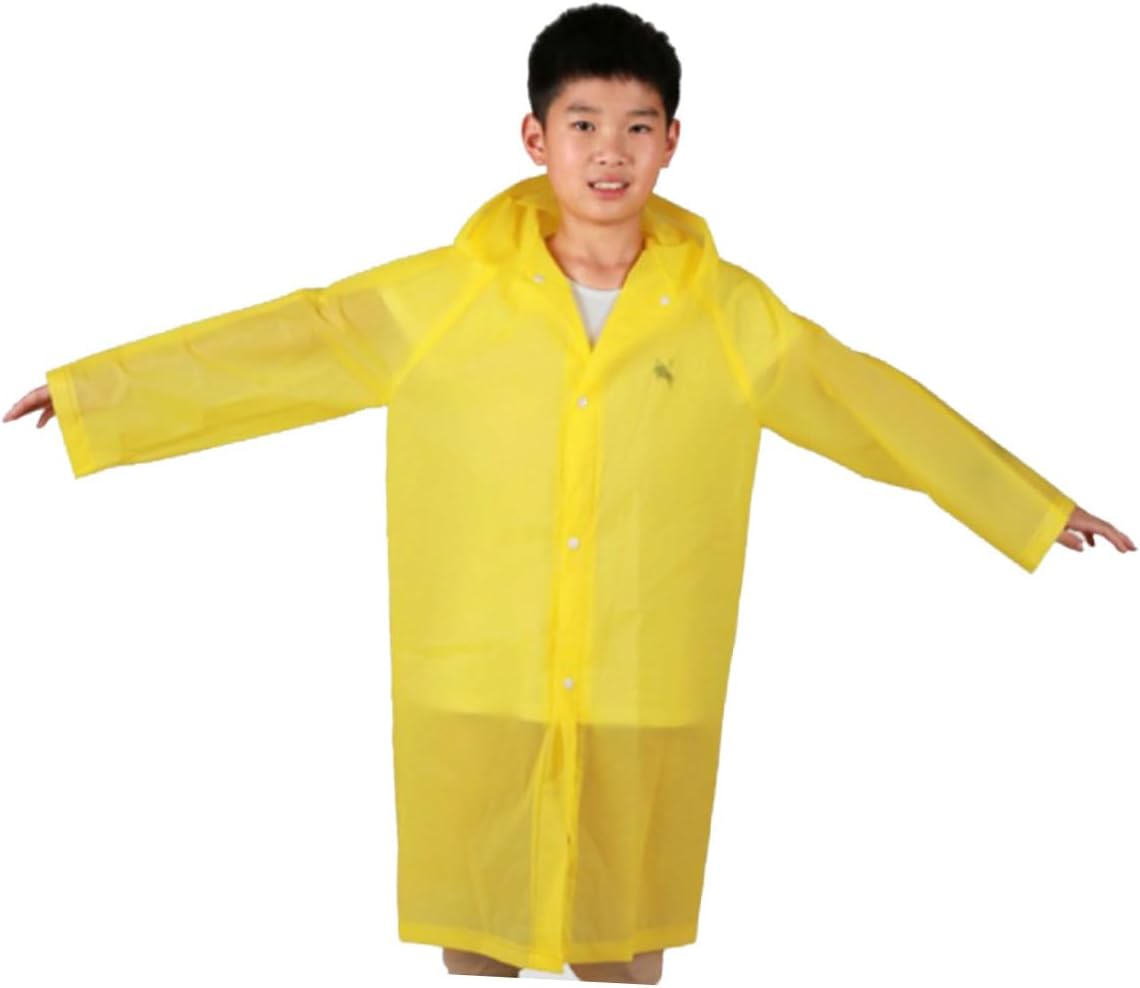 Boys and Girls Rain Poncho Hood Eva Raincoat for Outdoor Activities Camping Hiking Traveling for Emergencies