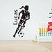 Pegatinas de pared Jugador de fútbol Vinilo Interior Ventana Puerta Arte Pegatinas Decoración del hogar Pegatinas de pared A5 57x30cm