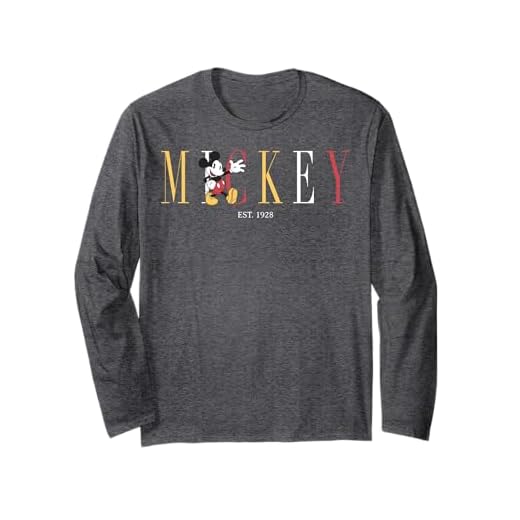 Disney Mickey And Friends Mickey Mouse Est. 1928 Simple Text Long Sleeve T-Shirt