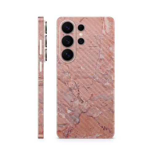Carbon Fiber Phone Skin Compatible with Samsung Galaxy S26 Ultra - Pink Marble - Premium 3M Vinyl Protective Wrap Decal Cover - Easy to Apply | Crafted in the USA by MightySkins