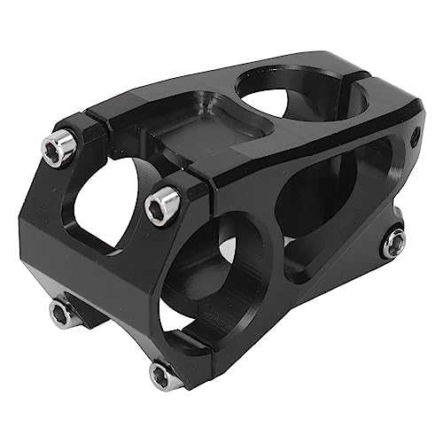 Potencia de Bicicleta Montaña 31.8mm, Aleación de Aluminio, Diseño Hueco, Negro - Ligera y Resistente, CNC Preciso, Ideal para Modificación y Reparación