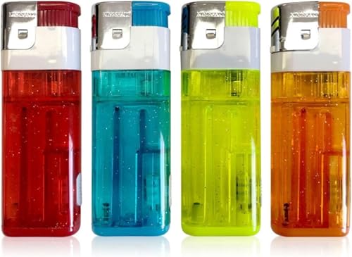 4 Encendedores Jumbo Transparentes Recargables miniatura 1