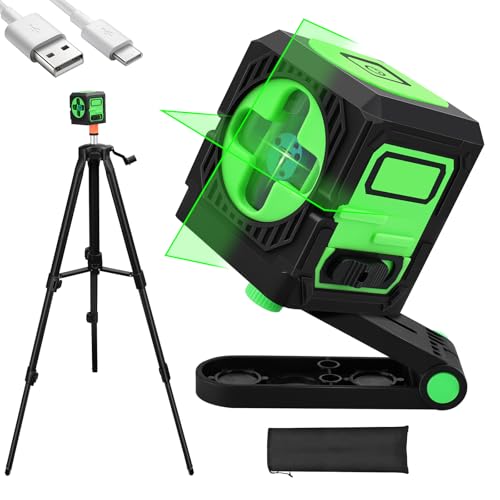 Lytool Livella Laser con Treppiede 1,2m - Livello Laser Verde Autolivellante a Croce ±1,5mm/5m...