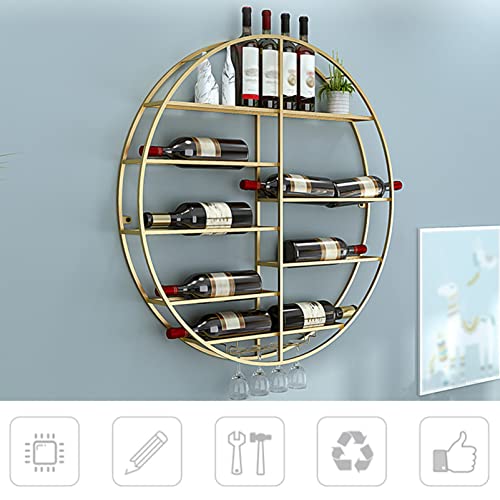 Étagères de rangement rondes pour bouteilles et verres à vin - 6