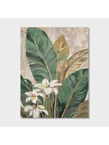 Impression toile plante verte grand format deco salon resistant aux UV 60x90
