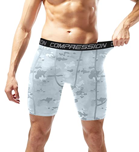 Holure Men's 3 Pack Sport Compression Shorts Athletic Underwear Black/Camo Black/Camo White 13-2Xl #TOP1
