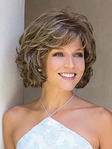 Noriko Mariah Wig Color Dark Chocolate Wigs 5" Chin Length Bob Soft Tousled Curls Elegant Synthetic Average Cap Peluca