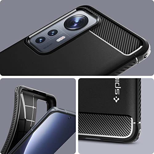 Spigen Rugged Armor Hülle Kompatibel mit Xiaomi 12 / 12X -Schwarz – Ansicht 3
