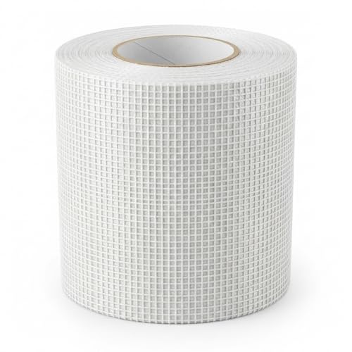 Image of Self Adhesive | 60 GSM (2 INCH X 50 MTR) Fiber Mesh Drywall Tape | Glass Fiber Mesh Tape for Wall Crack Repair, Drywall Joints, Plastering & Waterproofing Adhesive