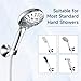 BRIGHT SHOWERS Handheld Shower Head Holder with Dual Angle Positions, Wall Suction Bracket Includes Adhesive 3M Disc, No Tools Required and Easy Installation, Chrome Finish