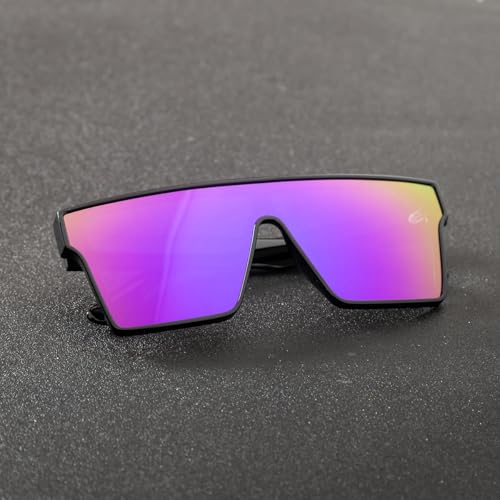 Oversized UV400 Designer Polarized Sunglasses for Men Women Large Flat Square Trendy Mirrored Shades3
