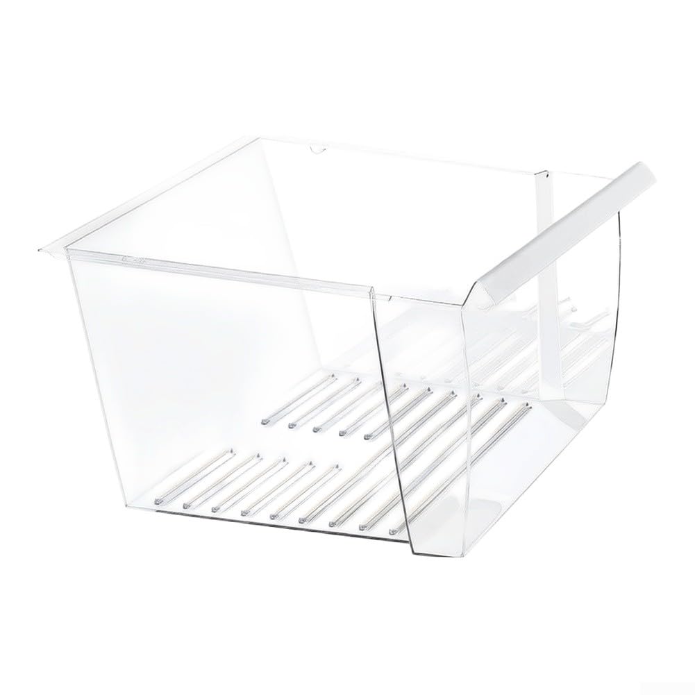 Cassetto di ricambio per frigorifero 2188656 per ripiano | Parte di misura esatta 2188656, solo cestino superiore, design in plastica trasparente, mantiene i prodotti freschi