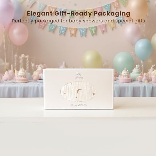 Image of Konssy Muslin Baby Sleep Sack 6-12 Months, 0.8 TOG Baby Wearable Blanket | 2 Pack, 2-Way Zipper, 100% Cotton, Soft & Breathable Sleeping Sack, Infants & Toddlers Nursery Essentials (Moon,Coffee Check)