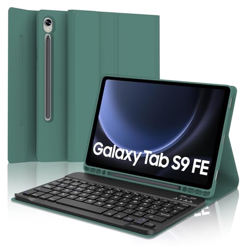 Funda Teclado Samsung Galaxy Tab S9 FE 10.9'/S10 FE 10.9'/S9 11', Teclado España Ñ Bluetooth...