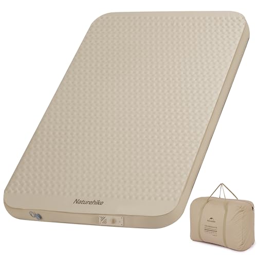 Naturehike 4.7’’ Thick Self Inflating Sleeping Pad with Built in Electric Pump, Double Foam Camping Mattress 2 Person, ISPO Award Winning Processes Foam, Camping Sleeping Pad for Tent, Car, Truck
