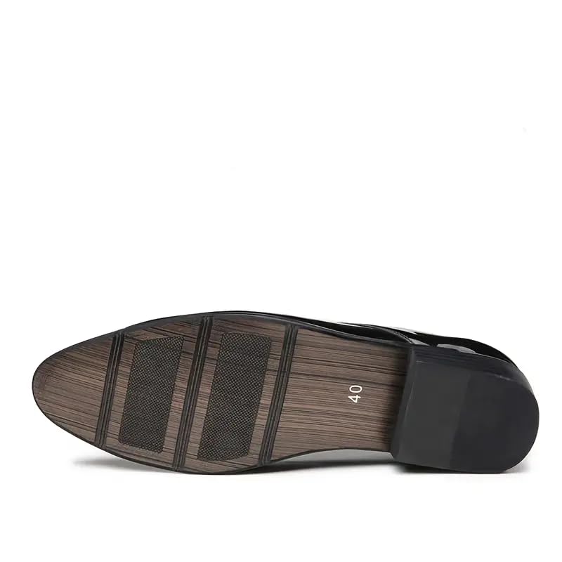 Santimon Men's Leather Lace-Up Dress Shoes Classic Perforated Comfortable Durable Oxfords2