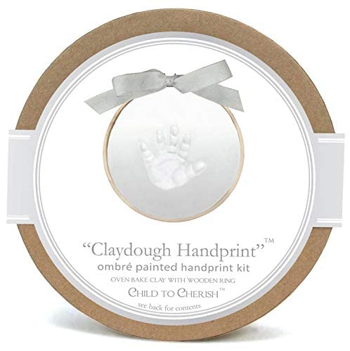 Child to Cherish Baby Ombre Painted Claydough Handprint Kit, Grey image 3
