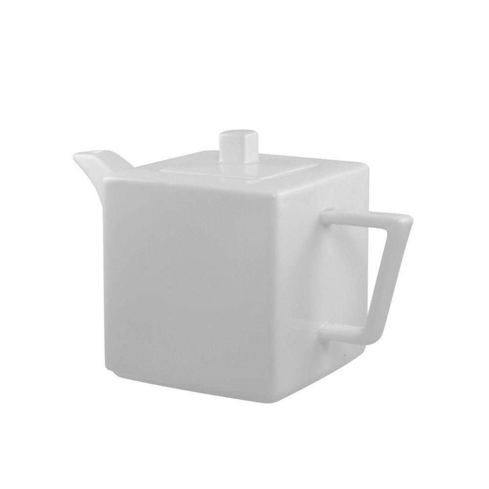 10 Strawberry Street Whittier 20 Oz Square Tea Pot, Set of 2, White