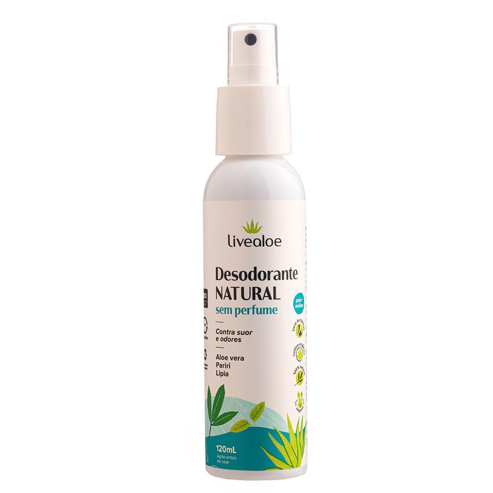 LiveAloe Desodorante Natural Sem Perfume 120Ml