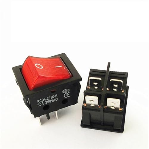 Interruptor de botón basculante 250V 30A 40A para máquina de soldadura KCD4 4 pines