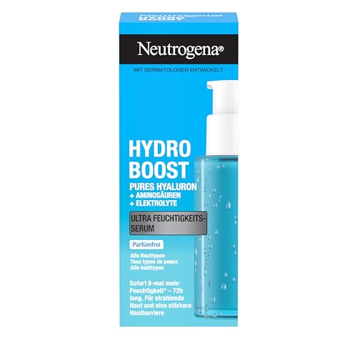 Neutrogena Hydro Boost Ultra - Sérum facial hidratante sin perfume con ácido hialurónico, aminoácidos y electrolitos, sérum hidratante facial para todo tipo de piel, 30 ml