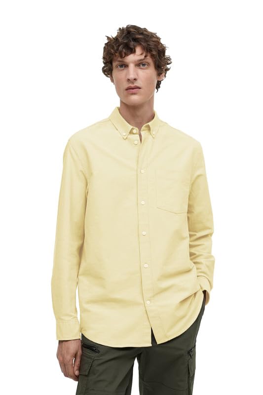 Image of BE ACTIVE Men's Oxford Cotton Lycra Casual Shirt || Men Stylish Shirt || Full Sleeves || Simple Shirt for Men || Timeless Style & Comfort