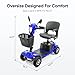 1inchome 4 Wheel Mobility Scooter, Upgrade Electric Power Mobile Wheelchair for Seniors Adult with Lights Collapsible and Compact Duty Travel Scooter w/Basket and Extended Battery, 1.0 Count