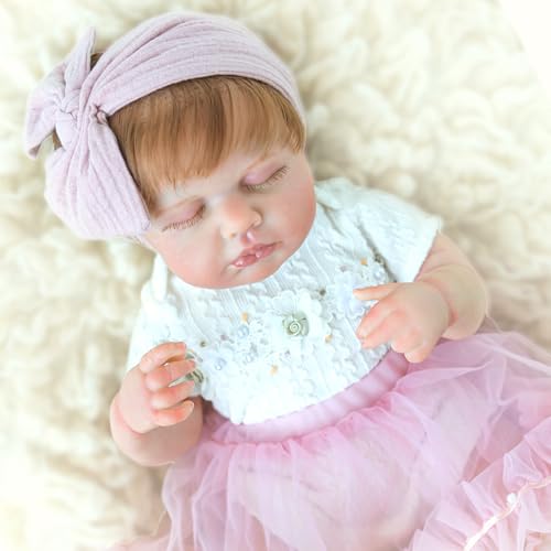 Muñeca Bebé Realista de 20 Pulgadas con Ojos Cerrados miniatura 2