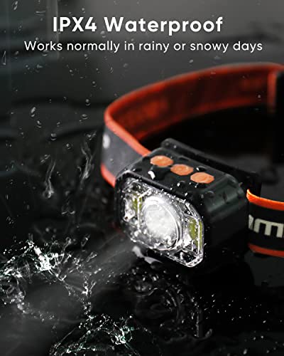 Soaraise Headlamp Rechargeable Led Head Light 1200 Lumens Flashlight With White Red Light Bright Camping Lamp Motion Sensor Headlight Waterproof 2 Pack For Running Hunting Cycling #TOP4