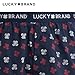 Lucky Brand Mens Underwear Boxer Shorts - 4 Pack Super Soft Knit 4'' Inseam Relaxed Fit Cotton Boxers for Men with Button Fly, Size Medium, Vintage Indigo/Stripe/Heather Grey/Indigo Print