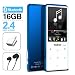MYMAHDI MP3 Player with Bluetooth 4.2, Touch Buttons with 2.4 inch Screen, 16GB Portable Lossless Digital Audio Player with FM Radio, Voice Recorder, Support up to 128GB, Blue