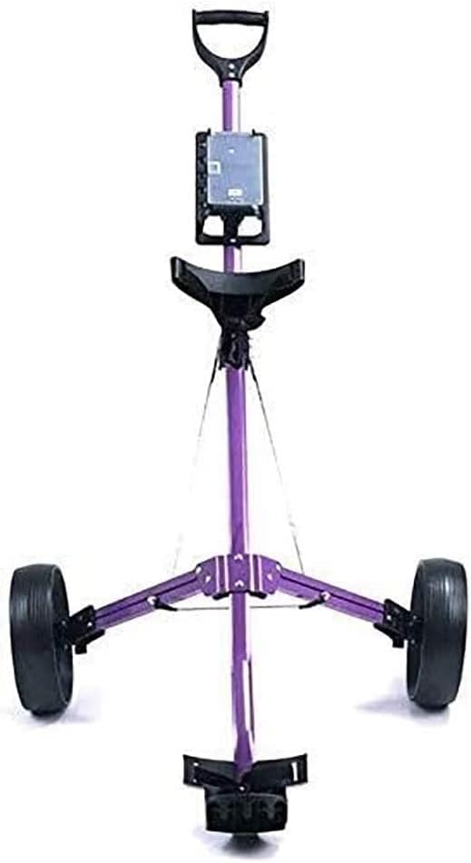 Golf Trolley Foldable Golf Cart, Golf Trolley 2 Wheel Purple Hand Push Cart Quick Open and Close Golf Caddy with Score Board, Airport Luggage Check Carrier Cart