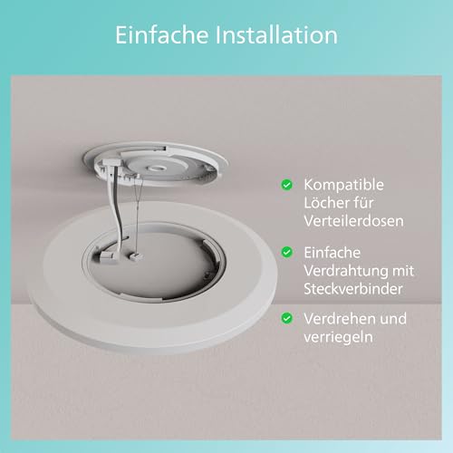 Philips Super Slim LED Bad-Deckenleuchte, Rund, 30 cm, Weiß – Ansicht 8