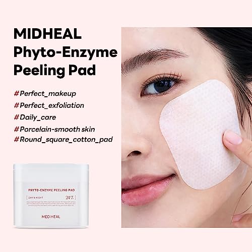 Image of MEDIHEAL Phyto Enzyme Peeling Pad - Vegan Face Resurfacing Gauze Pads with LHA & Papaya Enzym - Pore Tightening Pads to Control Sebum - Exfoliating for Dead Skin Cells, 90 sheets