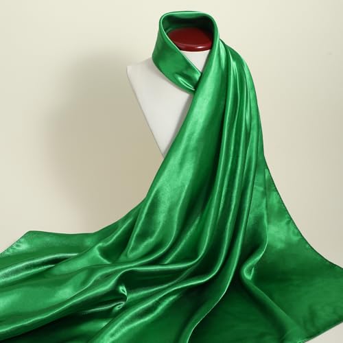 JIEYAO 35" Square Head Scarf for Women, Large Silk Hair Bandana, Solid Color Head Scarves Sleeping Head Wraps for Women 7