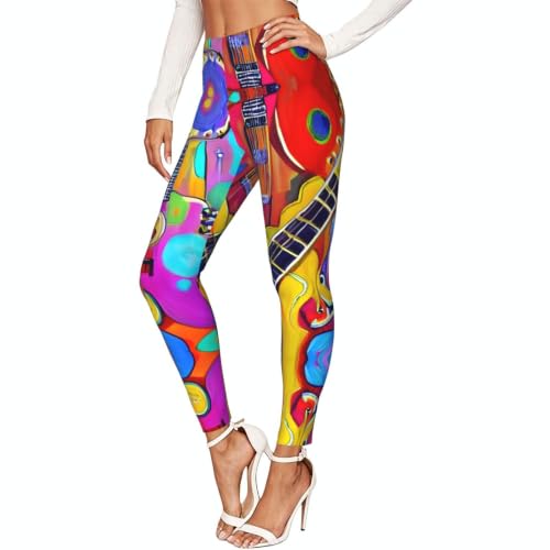 Leggings de compresión suave de guitarras mallas deportivas de gimnasio para mujer