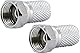 Schwaiger GmbH -FST8002 531- F-Aufdrehstecker 2-er Set/ 8 mm Durchmesser/für Koaxialkabel/Verbindung von Stecker und Kabel/ 2 Stück/Silber