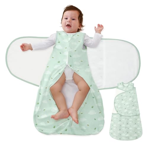 Image of LILBESTIE Baby Swaddle Sleep Sack, 1.0 Tog New-Parent-Friendly Swaddle for Newborns & infant 3-6 Months Baby Wearable Blanket Reduce Startle Reflex, Newborn Boys Girls Registry Essentials