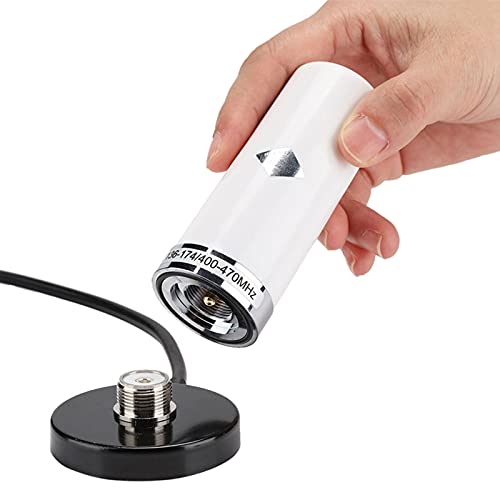 Antena UHF/VHF móvil de banda dual con base magnética y cable coaxial para radio de coche