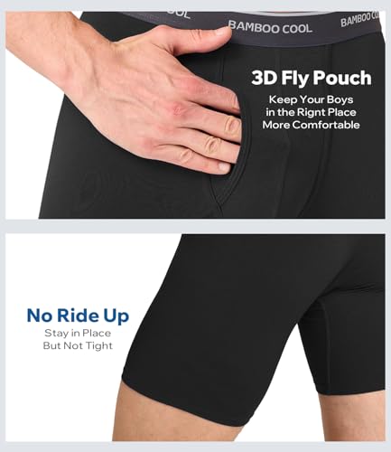 Image of BAMBOO COOL Breathable Men's Underwear Modern Multipack Comfortsoft Moisture-Wicking Boxer Briefs 6 Pack