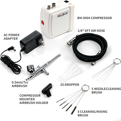 MEEDEN Airbrush Compressorkit: beginners Quiet Air Brush compressor voor modelschilderen, met 1,8 m luchtslang - Afbeelding 6