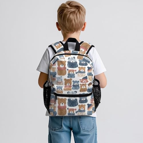Kid's Mini Backpack 12 Inch Cute Bear Backpack Schoolbag Preschool Kindergarten Children Bag Nursery Travel Bag for Toddler Boys Girls Age 3-72
