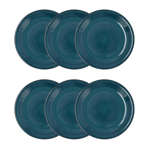 Quid Zafiro Vita Set 6 Platos Llanos Ceramicos Apto Microondas Seque Los Platos Por Las Dos Caras Después De Cada Lavado Apilable