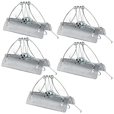 Ratkil Tunnel Mole Trap (Pack Of 5) Large Powerful Trap To Catch & Kill Moles | Protect Your Lawn & Garden | All Weather, Rust Free & Reusable Mole, Vole Rodent Solution Cover
