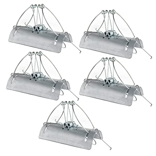 Ratkil Tunnel Mole Trap (Pack Of 5) Large Powerful Trap To Catch & Kill Moles | Protect Your Lawn & Garden | All Weather, Rust Free & Reusable Mole, Vole Rodent Solution